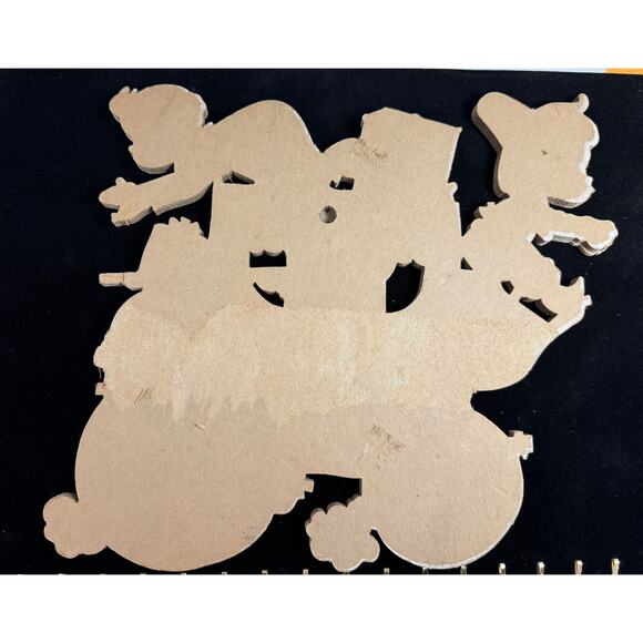 Vintage 1958 The Dolly Toy Co. Cowboy Stagecoach Nursery wall plaque 2 piece - Picture 4 of 8